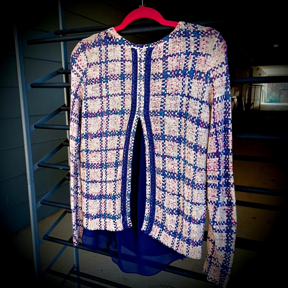 Lucky Brand Plaid Pullover With Split Back Detail… - image 2